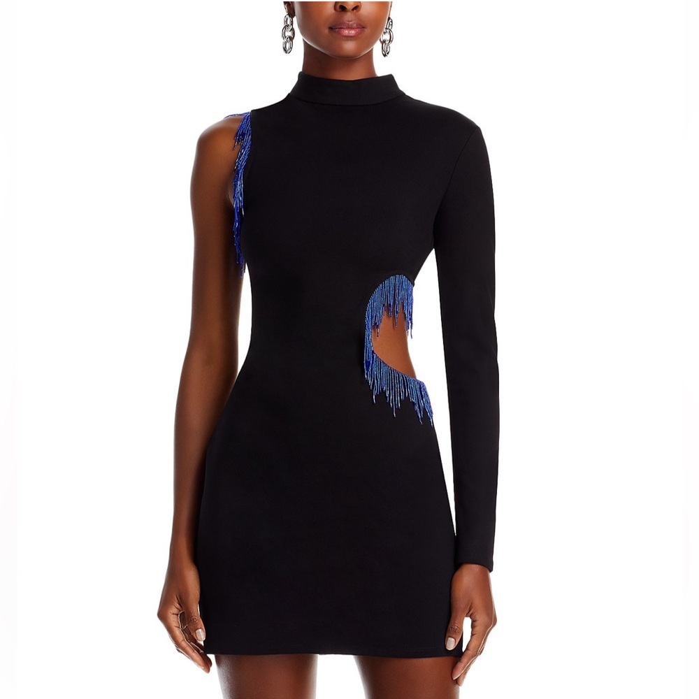Staud Kirsten Beaded Cutout Minidress